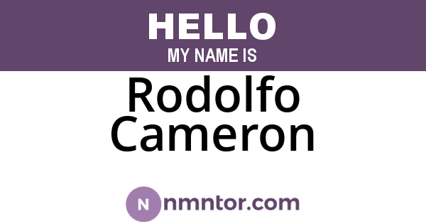 Rodolfo Cameron