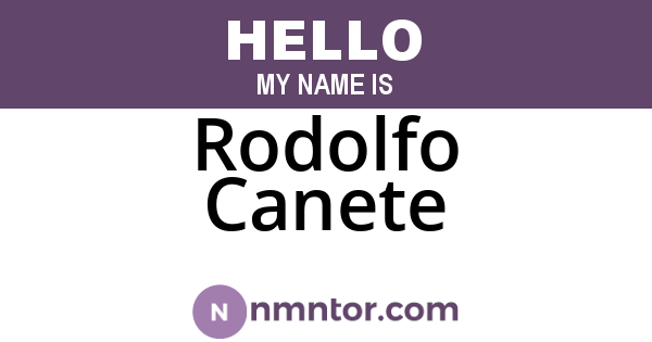Rodolfo Canete