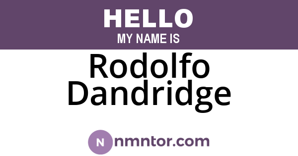 Rodolfo Dandridge