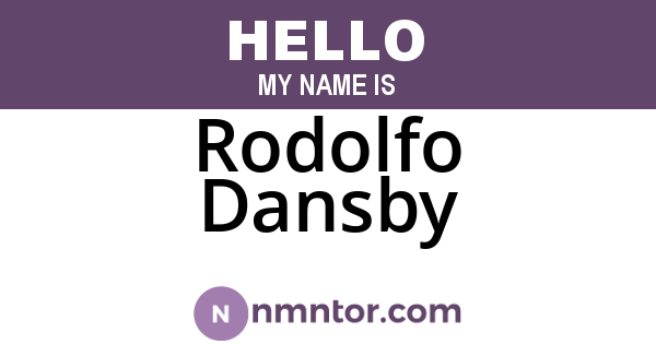 Rodolfo Dansby