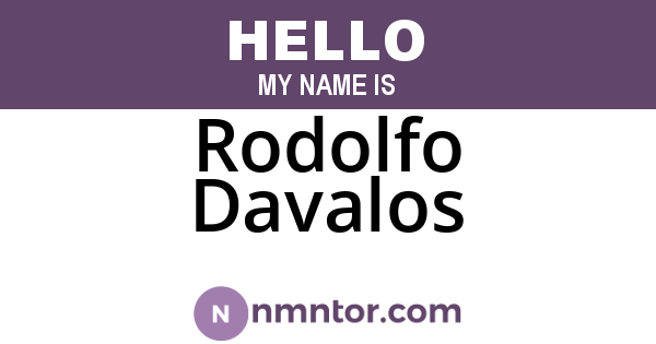 Rodolfo Davalos