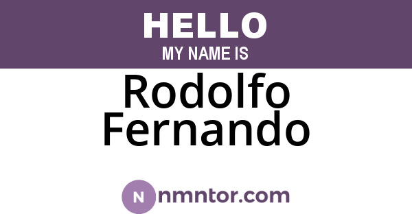 Rodolfo Fernando