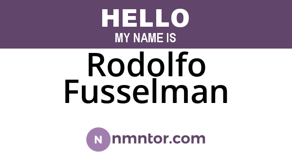 Rodolfo Fusselman