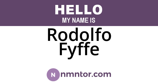 Rodolfo Fyffe