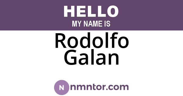 Rodolfo Galan