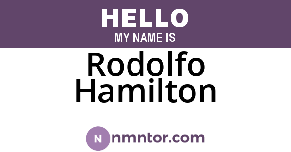 Rodolfo Hamilton