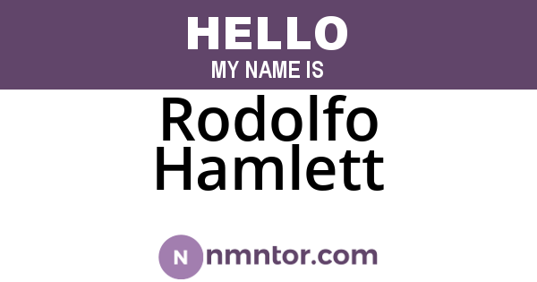 Rodolfo Hamlett