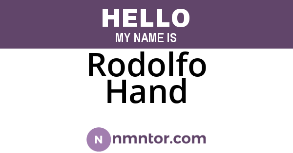 Rodolfo Hand