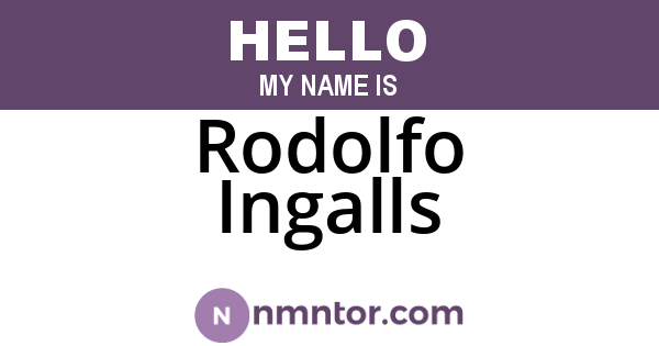 Rodolfo Ingalls