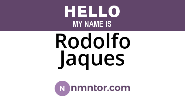 Rodolfo Jaques