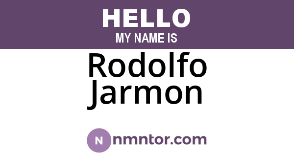 Rodolfo Jarmon