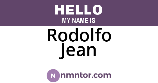 Rodolfo Jean