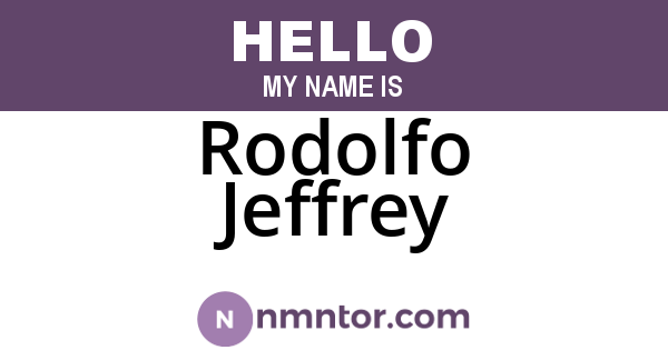 Rodolfo Jeffrey
