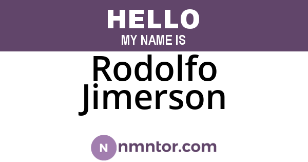 Rodolfo Jimerson