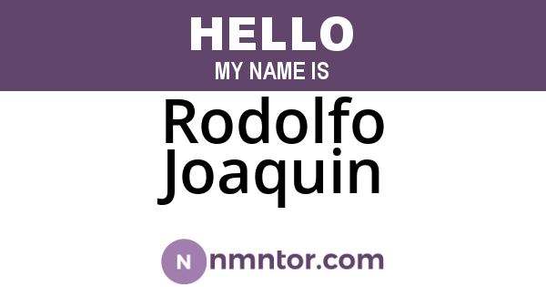 Rodolfo Joaquin