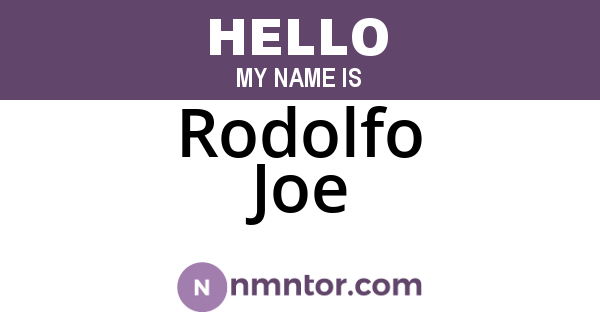Rodolfo Joe