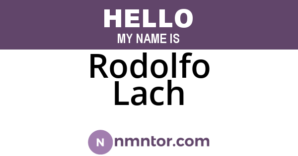 Rodolfo Lach