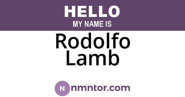 Rodolfo Lamb