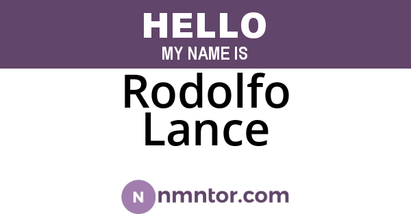 Rodolfo Lance