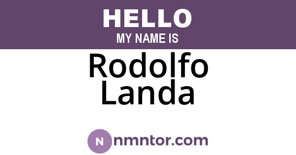 Rodolfo Landa