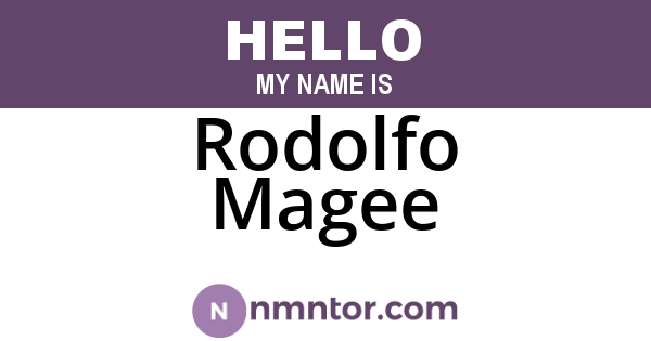 Rodolfo Magee