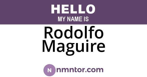 Rodolfo Maguire