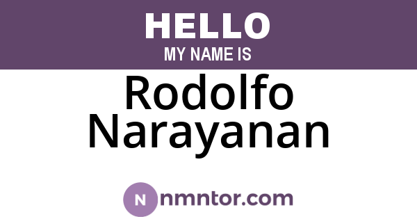 Rodolfo Narayanan