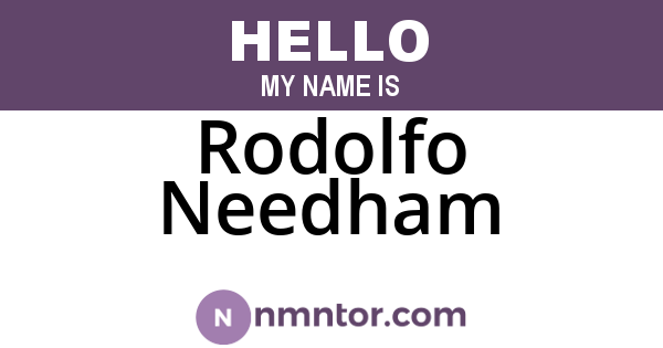 Rodolfo Needham