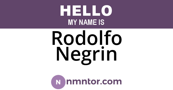 Rodolfo Negrin