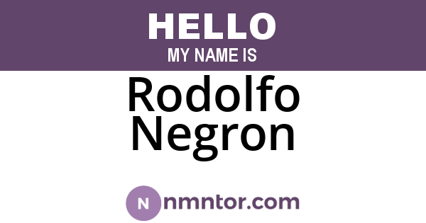 Rodolfo Negron
