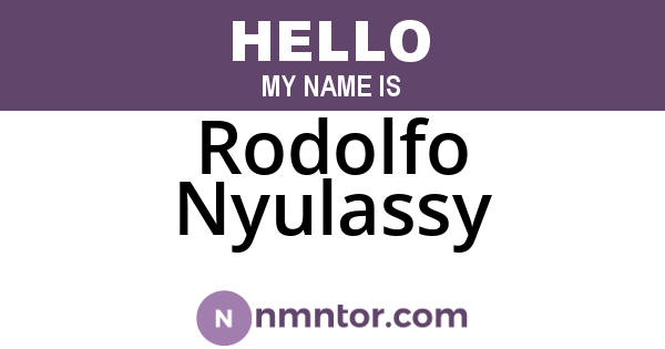 Rodolfo Nyulassy