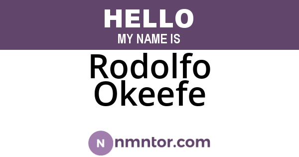 Rodolfo Okeefe