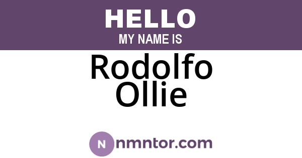 Rodolfo Ollie