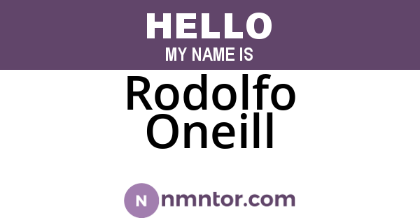 Rodolfo Oneill