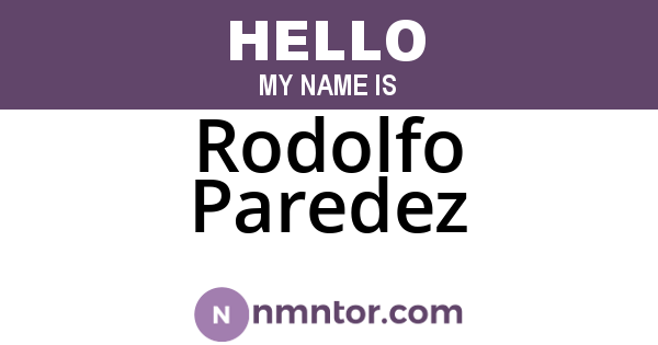Rodolfo Paredez