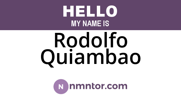 Rodolfo Quiambao