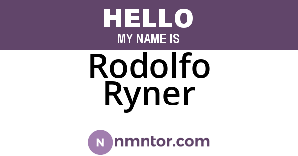 Rodolfo Ryner