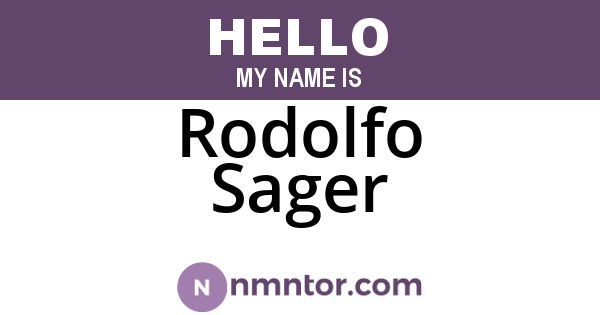 Rodolfo Sager