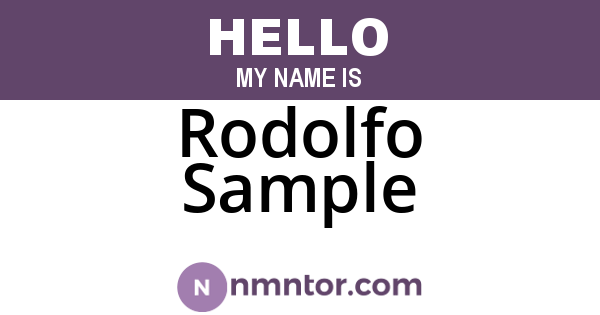 Rodolfo Sample