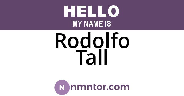Rodolfo Tall