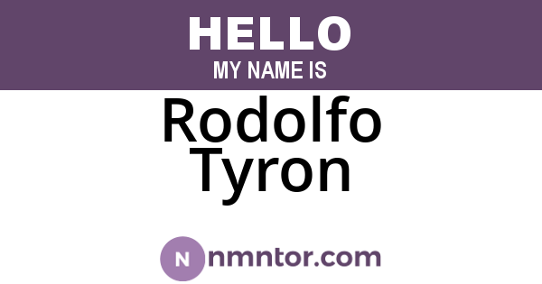 Rodolfo Tyron