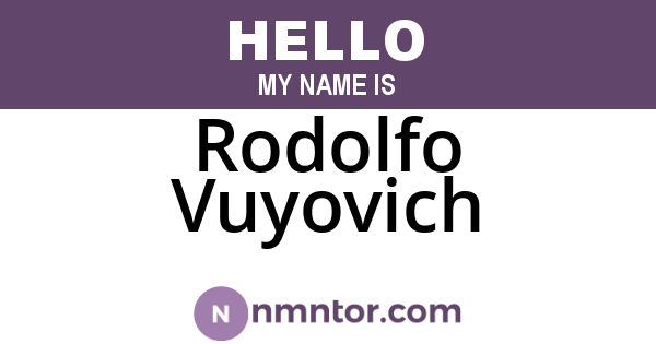 Rodolfo Vuyovich