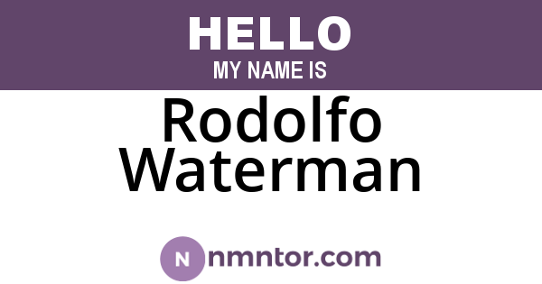 Rodolfo Waterman