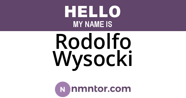 Rodolfo Wysocki
