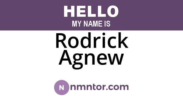 Rodrick Agnew