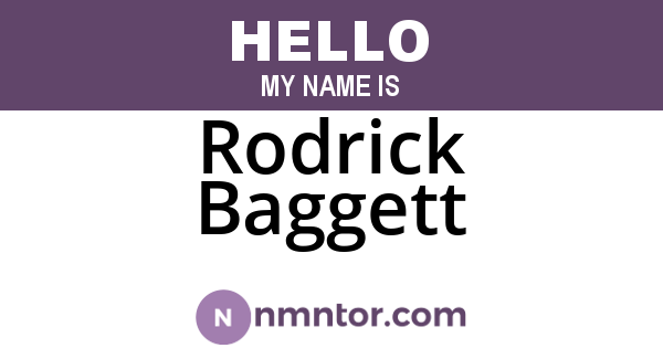 Rodrick Baggett