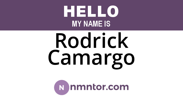 Rodrick Camargo