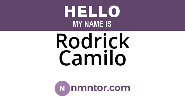 Rodrick Camilo