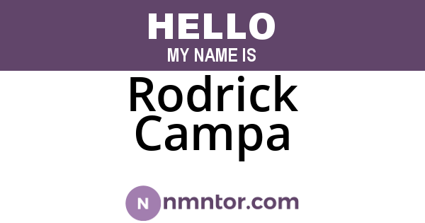 Rodrick Campa