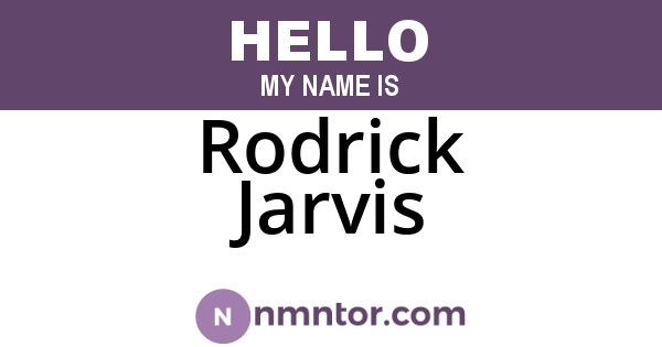 Rodrick Jarvis